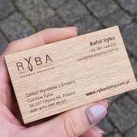 Oak bussiness card / gift card 90x50x2,7 mm