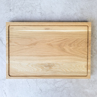 Thick cutting board with groove 450x300x30 mm