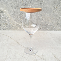 Wine glass cover with plate for snacks 90x15 mm