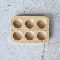 Oak tray for 6 eggs 145x100x20 mm
