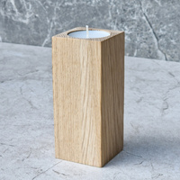 Oak tealight candle holder 50x50x120 mm