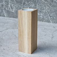 Oak tealight candle holder 50x50x150 mm