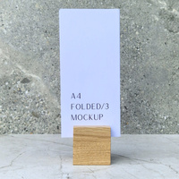 Wooden postcard stand 60x60x60 mm
