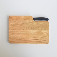 Oak board with knife slot 300x200x15mm